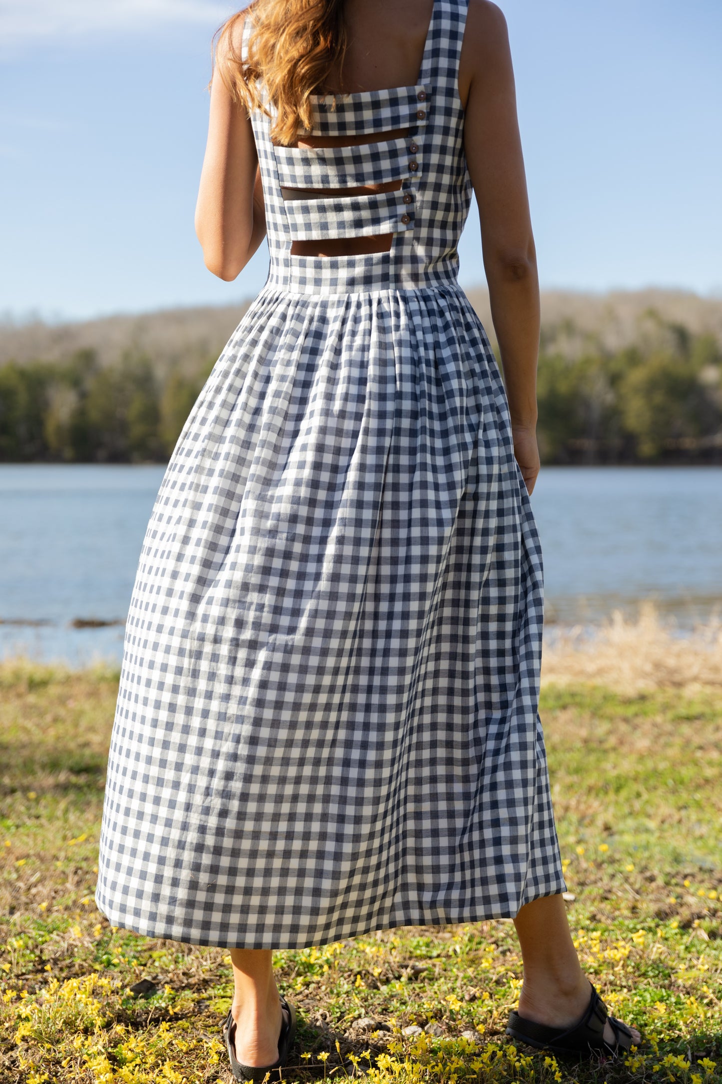 Lucy Dress in Gingham Cotton