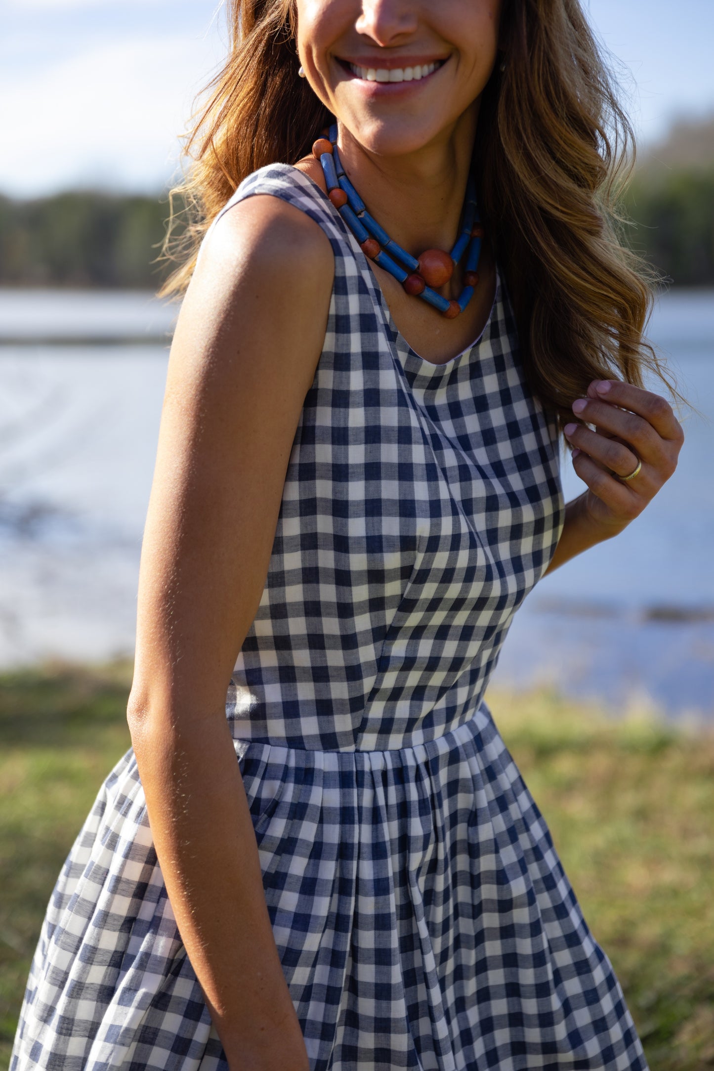 Lucy Dress in Gingham Cotton