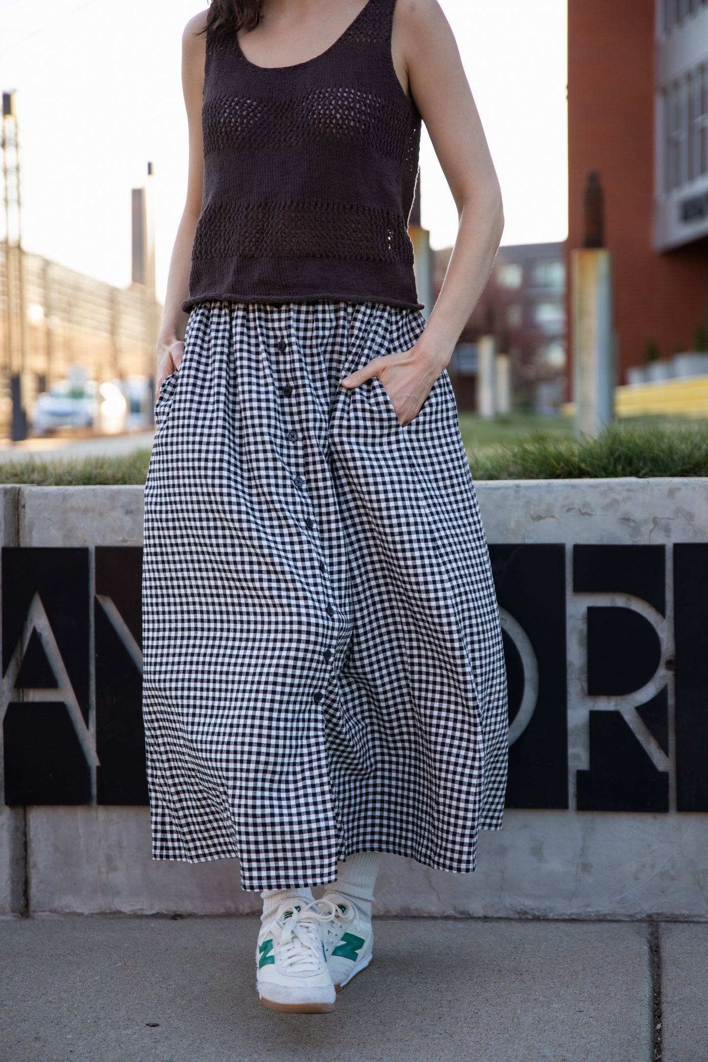 Perry Gathered Midi Skirt Made to Order