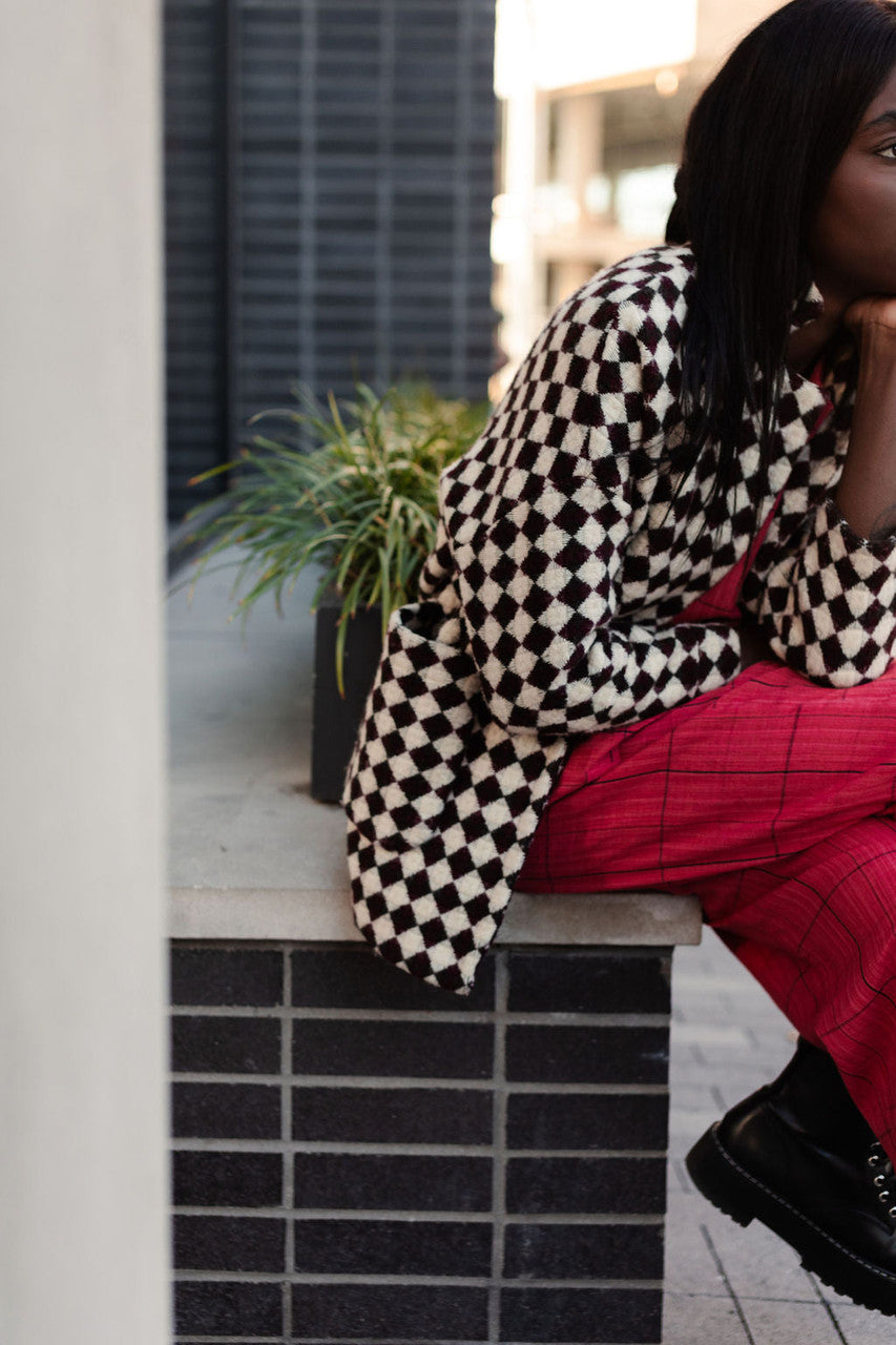 Portuguese Wool Pieper in Red and Black Check Made to Order