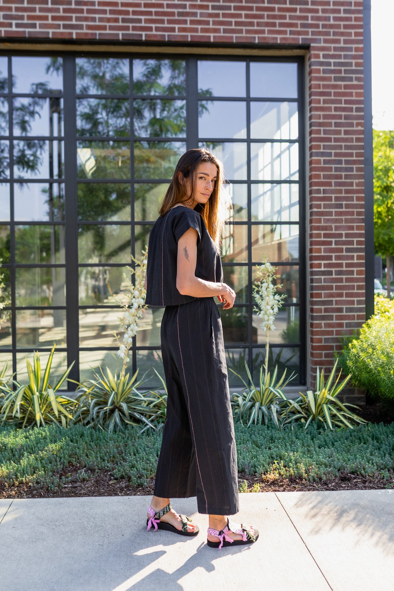Katie Handwoven Cotton Set in Black Made to Order