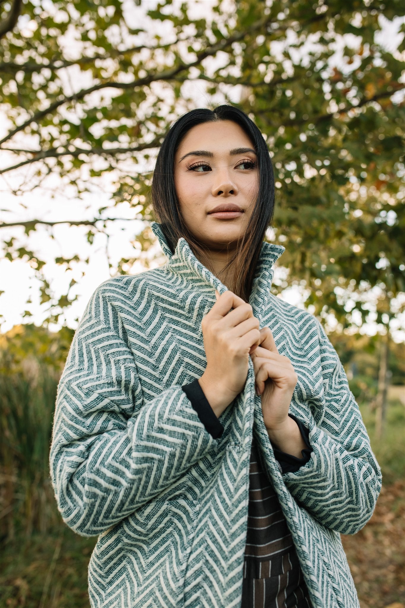 Portuguese Wool Pieper Coat in Vintage Cream Made to Order