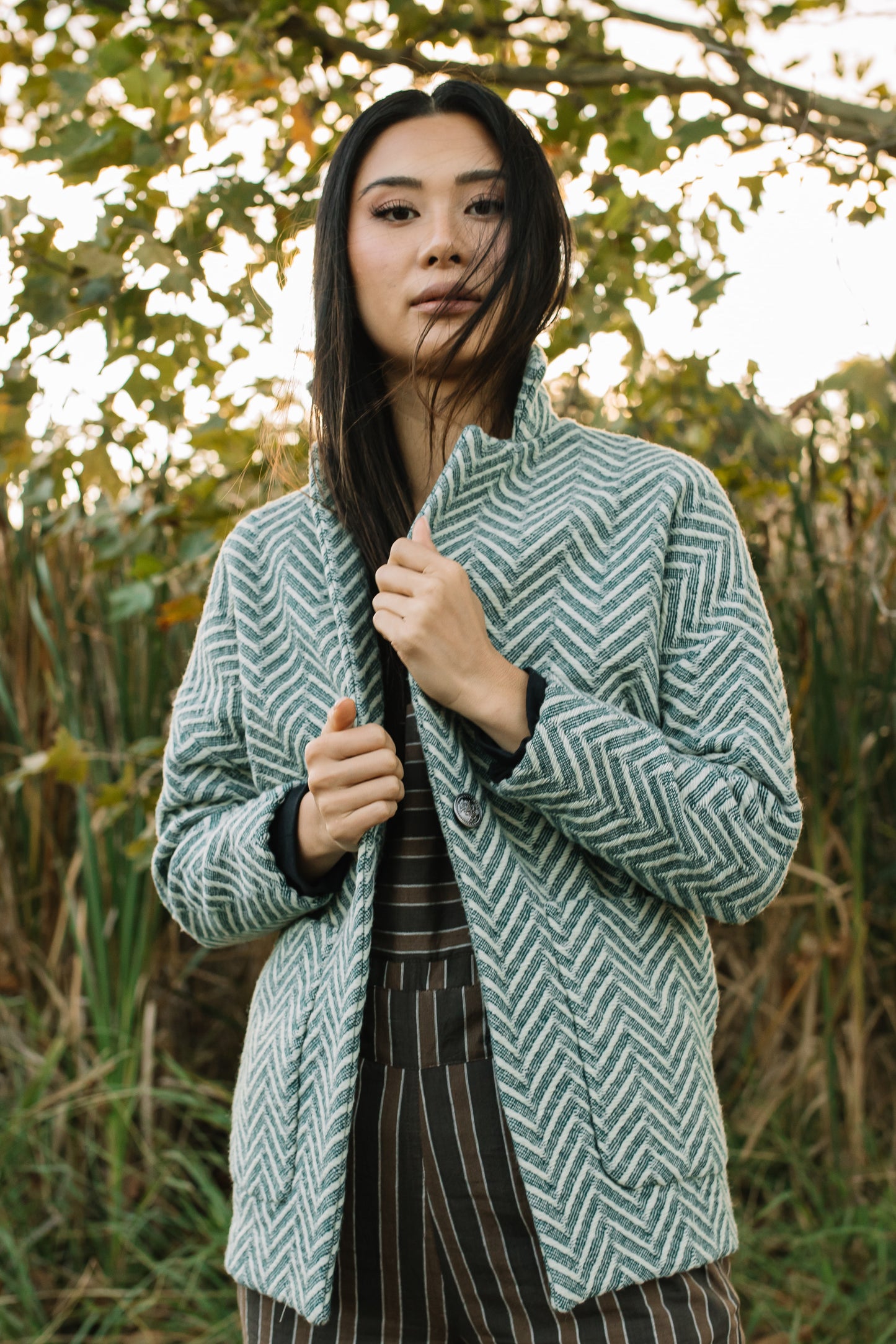 Portuguese Wool Pieper Coat in Vintage Cream Made to Order