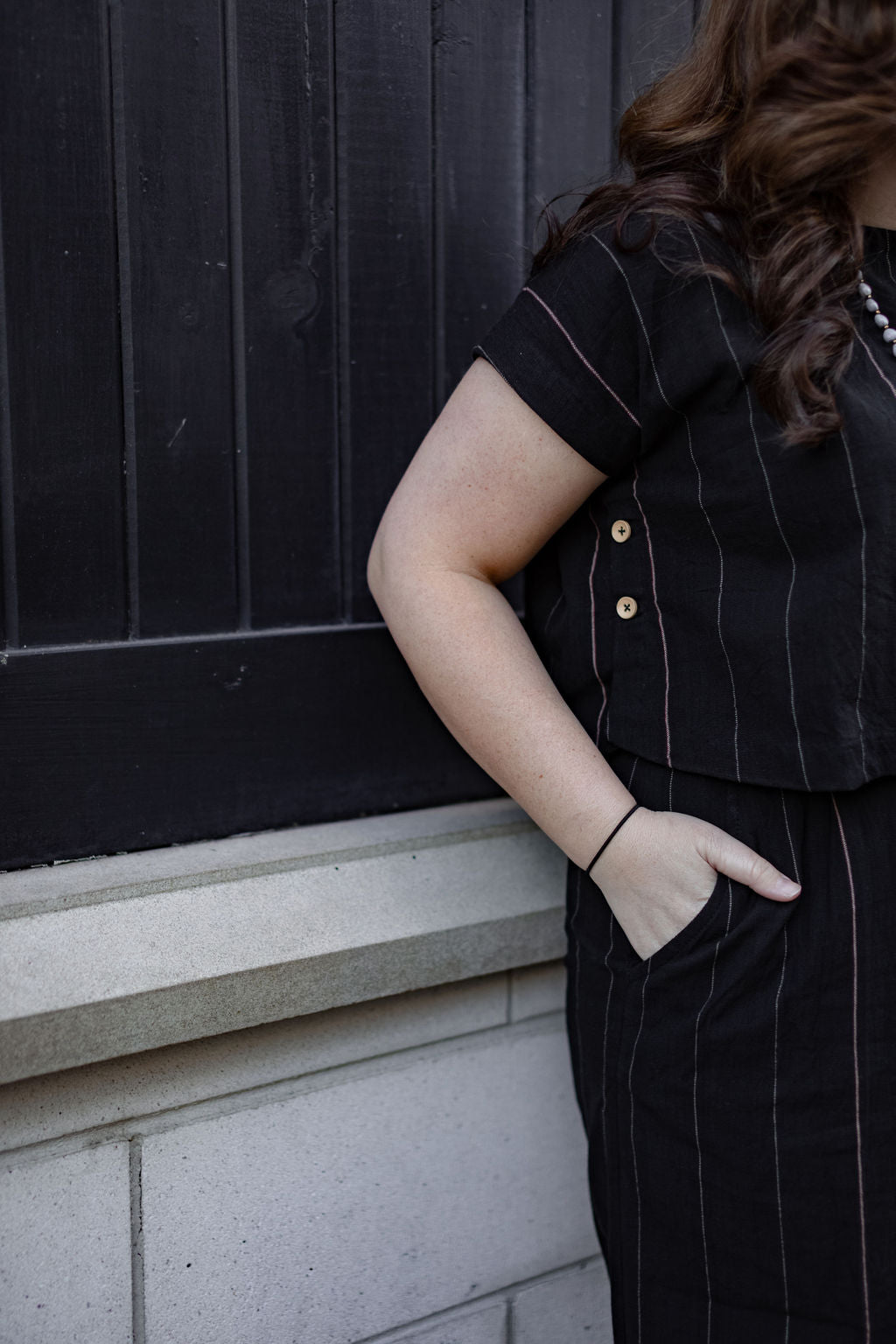 Katie Handwoven Cotton Set in Black Made to Order