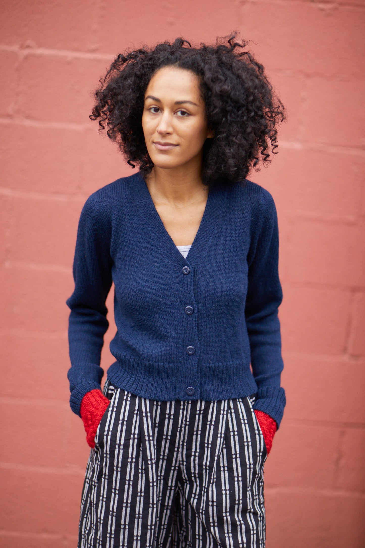Alpaca Robbi Cardigan Sweater in Black Made to Order