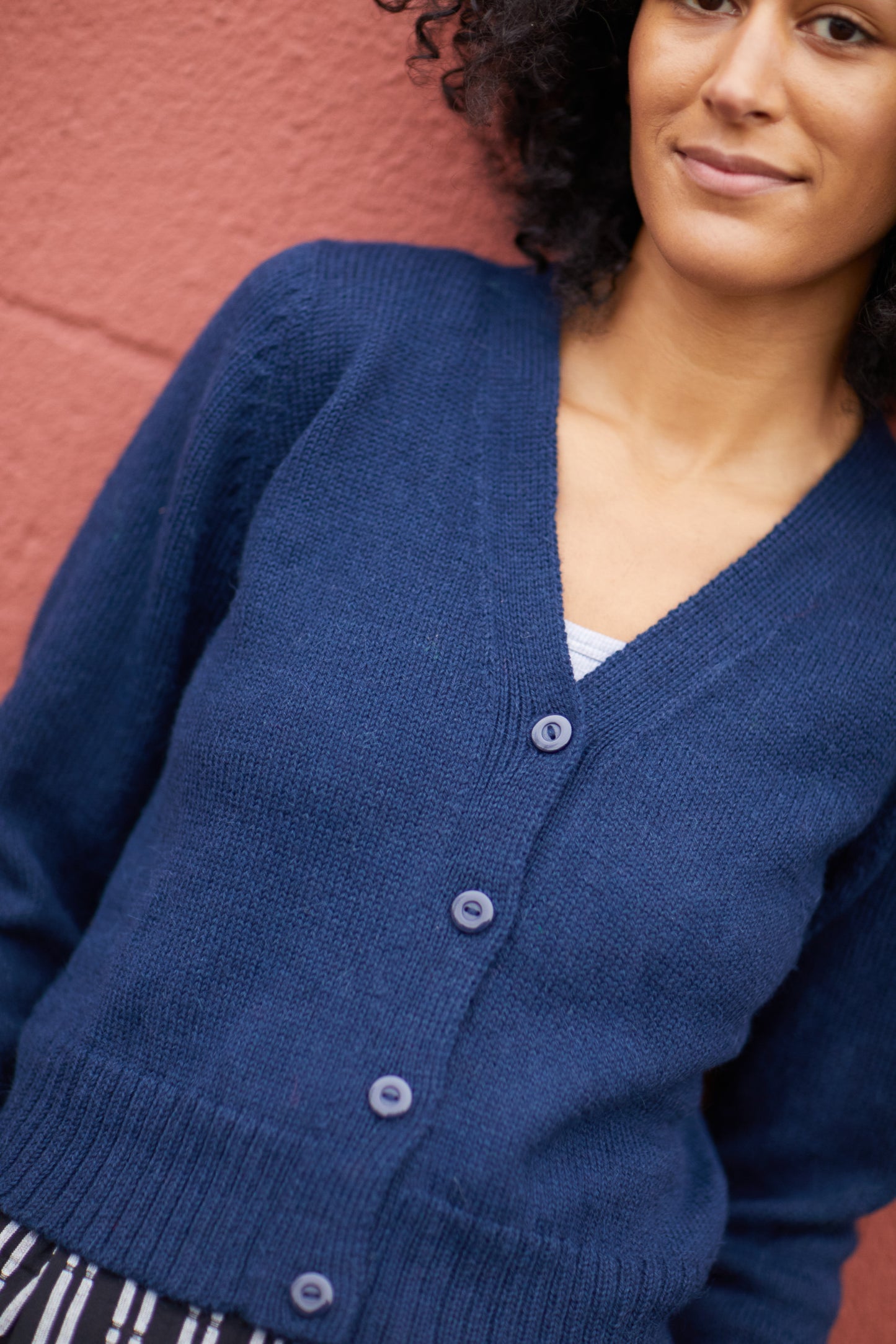 Alpaca Robbi Cardigan Sweater in Black Made to Order