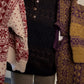 Imogene Oversized Wool Henley in Snowflake Print