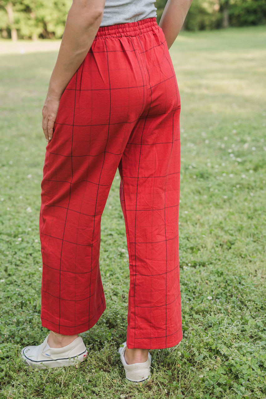 Handwoven Cotton Katie Set in Red