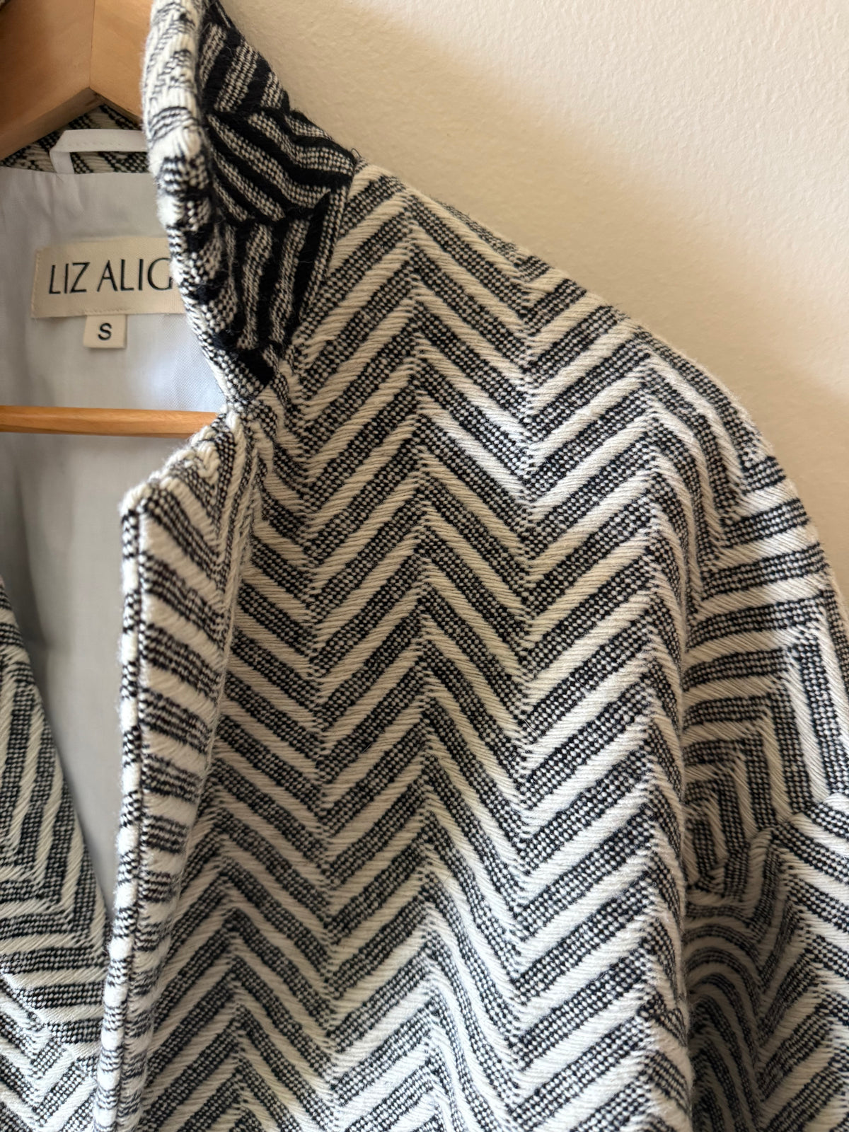 Portuguese Wool Pieper Coat in Mix-Match Herringbone Made to Order February