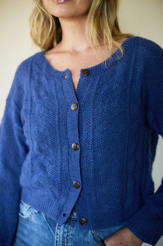 Ethel Pashmina Cardigan in Opal Made to Order