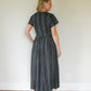 June Dress in Black and White Linen