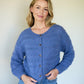 Alma Wool Cardigan in Periwinkle Blue Made to Order