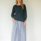 Tina Triangle Knit Cotton Cardigan in Teal