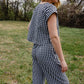 Katie Handwoven Cotton Set in Black and White Gingham