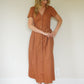 June Dress in Terracotta Linen
