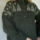 Imogene Oversized Wool Henley in Fern Made to Order