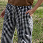 Katie Handwoven Cotton Set in Black and White Gingham