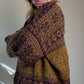 Imogene Oversized Wool Henley in Snowflake Print