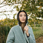 Portuguese Wool Pieper Coat in Grey Houndstooth Made to Order
