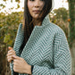 Portuguese Wool Pieper Coat in Grey Houndstooth Made to Order