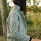 Portuguese Wool Pieper Coat in Grey Houndstooth Made to Order