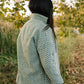 Portuguese Wool Pieper Coat in Grey Houndstooth Made to Order