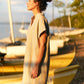 Paula Handwoven Cotton Tunic Dress in Black Made to Order