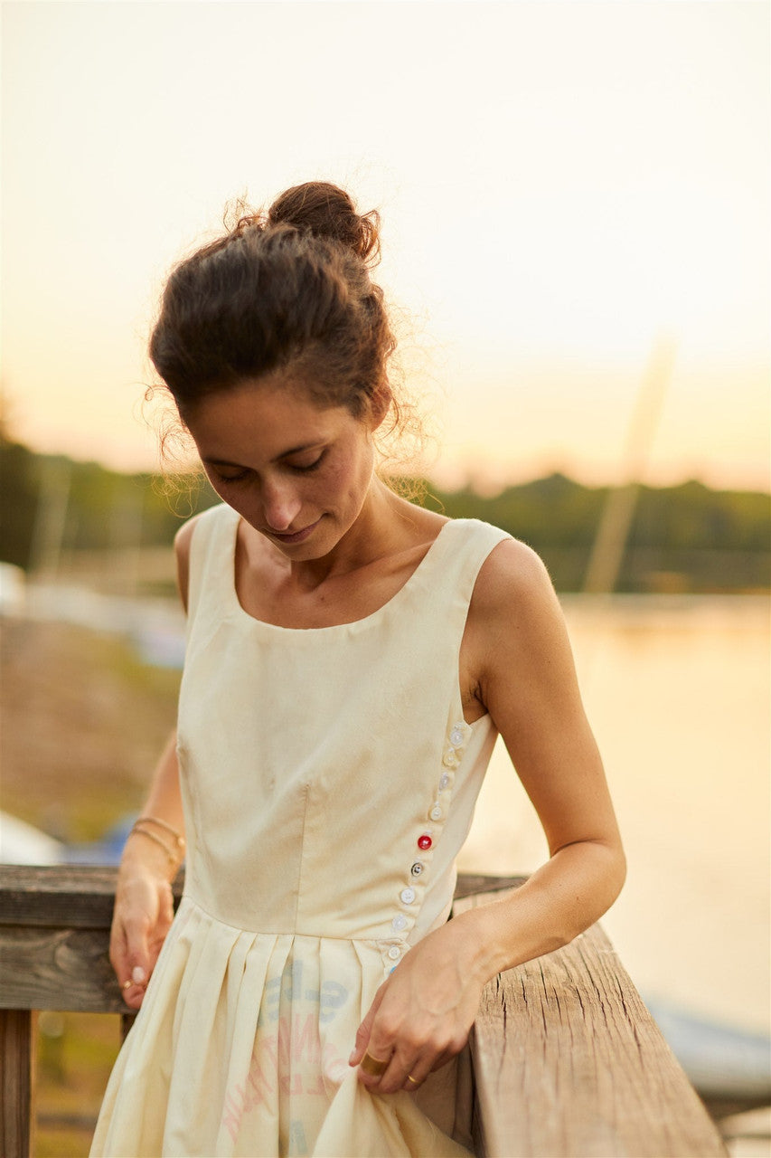 Lucy Recycled Flour Sack Dress