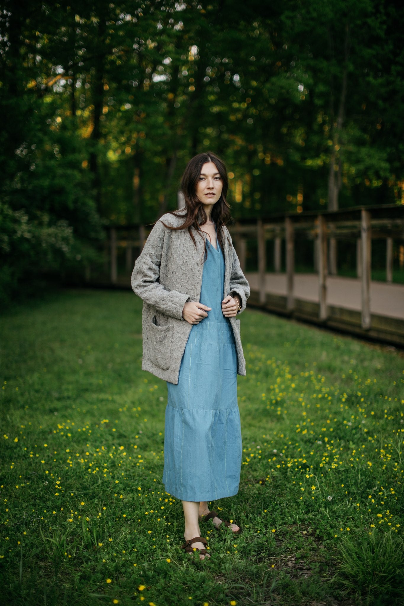 Handwoven Bina Dress in Cobalt Blue - Pre-Order 2/30