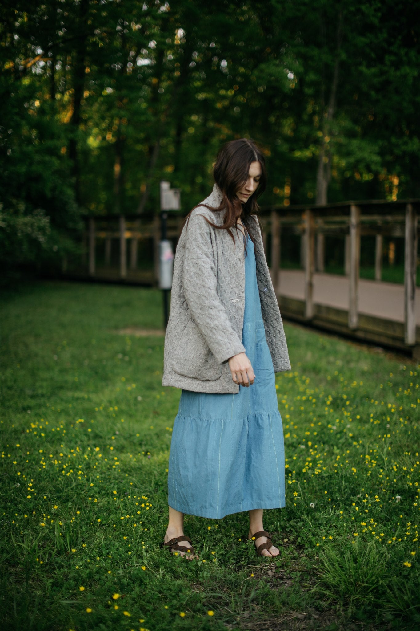 Handwoven Bina Dress in Cobalt Blue - Pre-Order 2/30