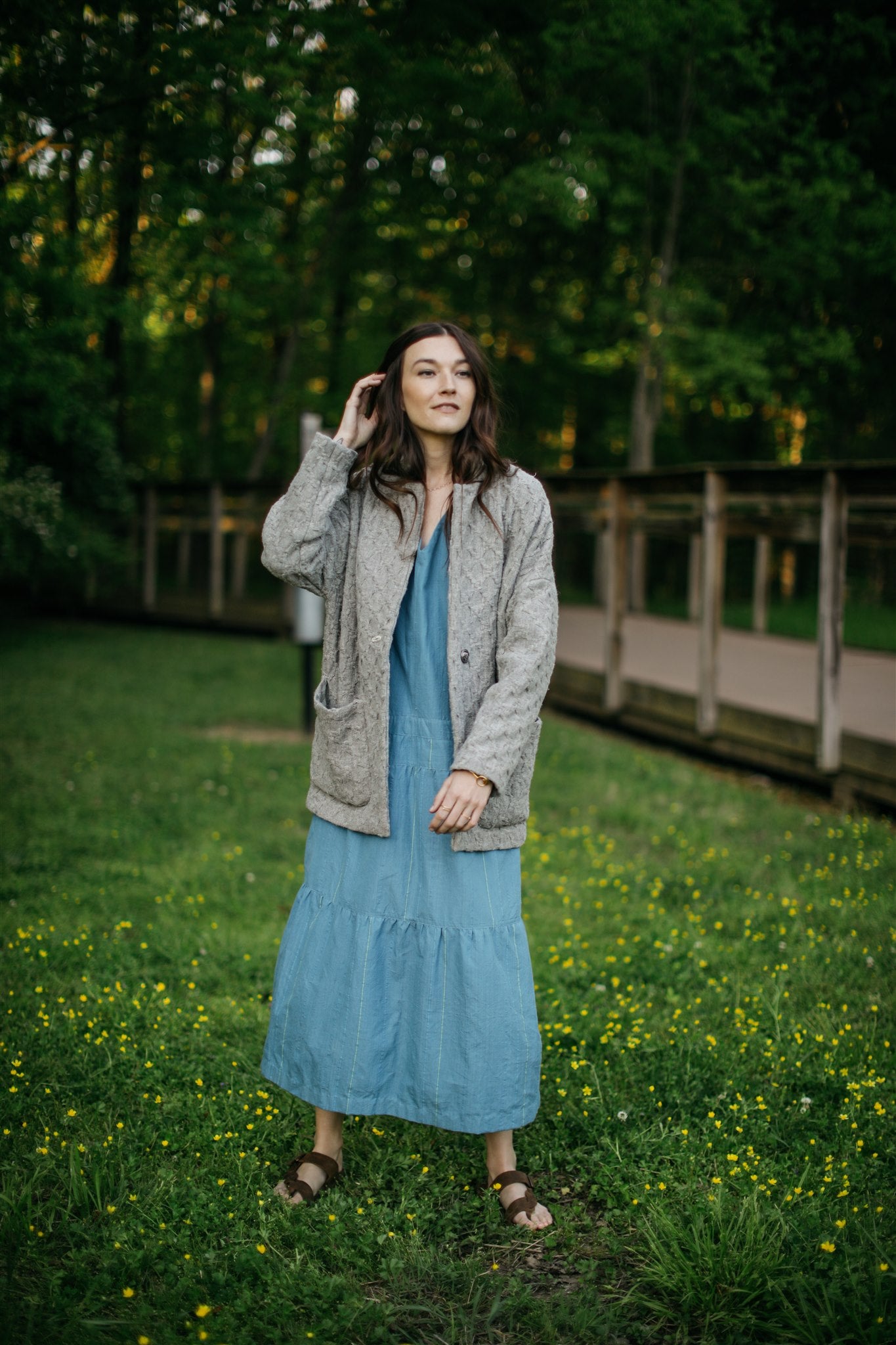 Handwoven Bina Dress in Cobalt Blue - Pre-Order 2/30