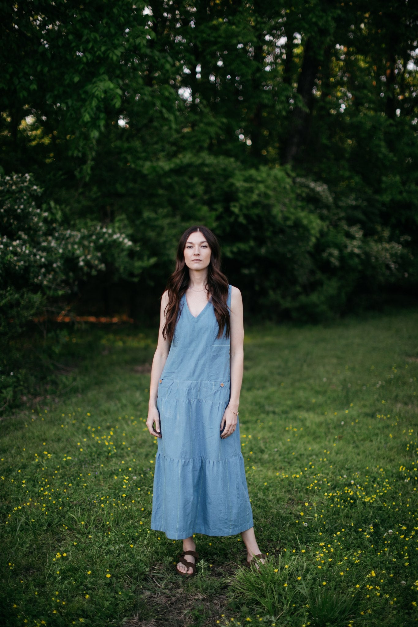 Handwoven Bina Dress in Cobalt Blue - Pre-Order 2/30