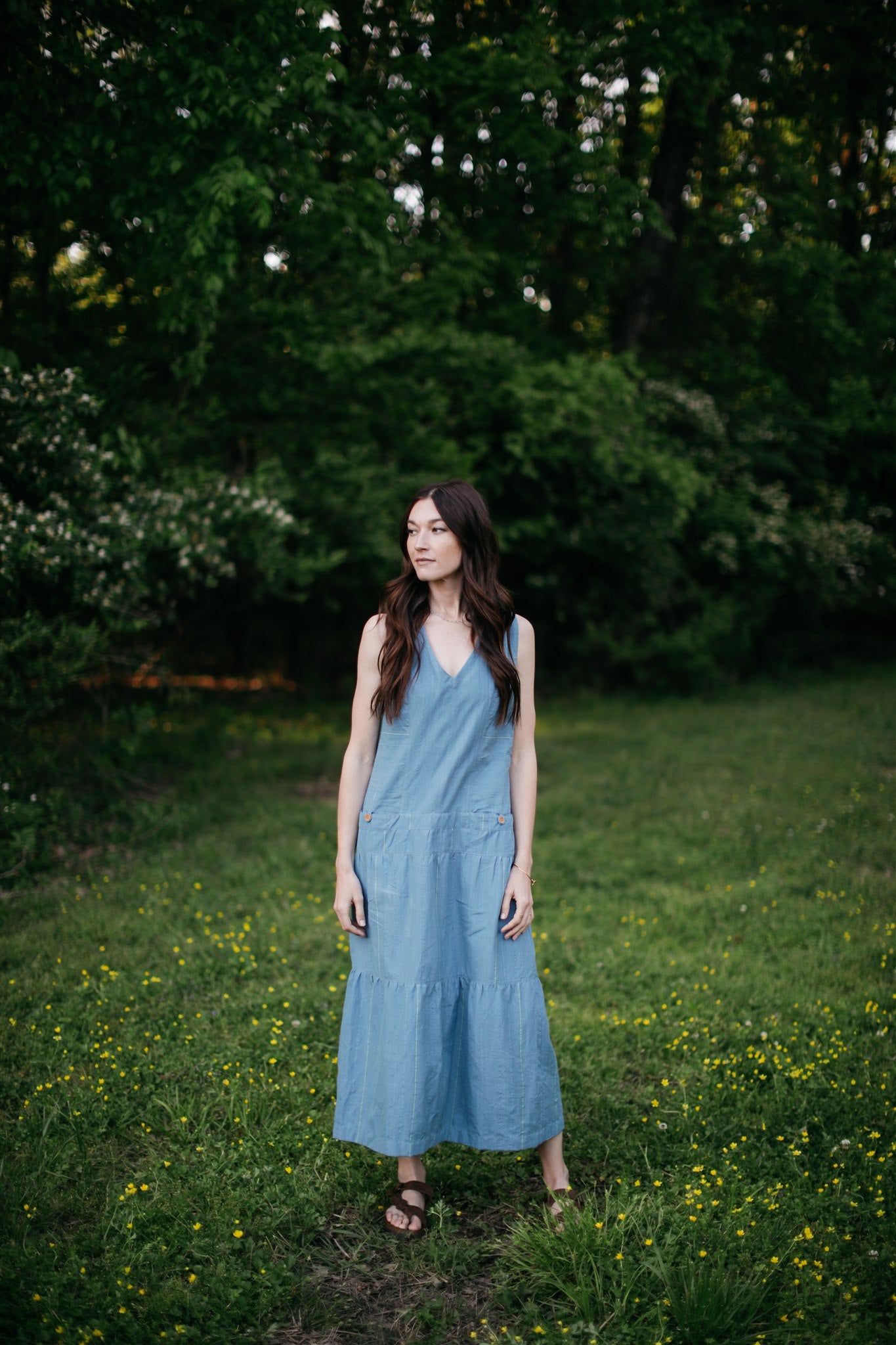 Handwoven Bina Dress in Cobalt Blue - Pre-Order 2/30