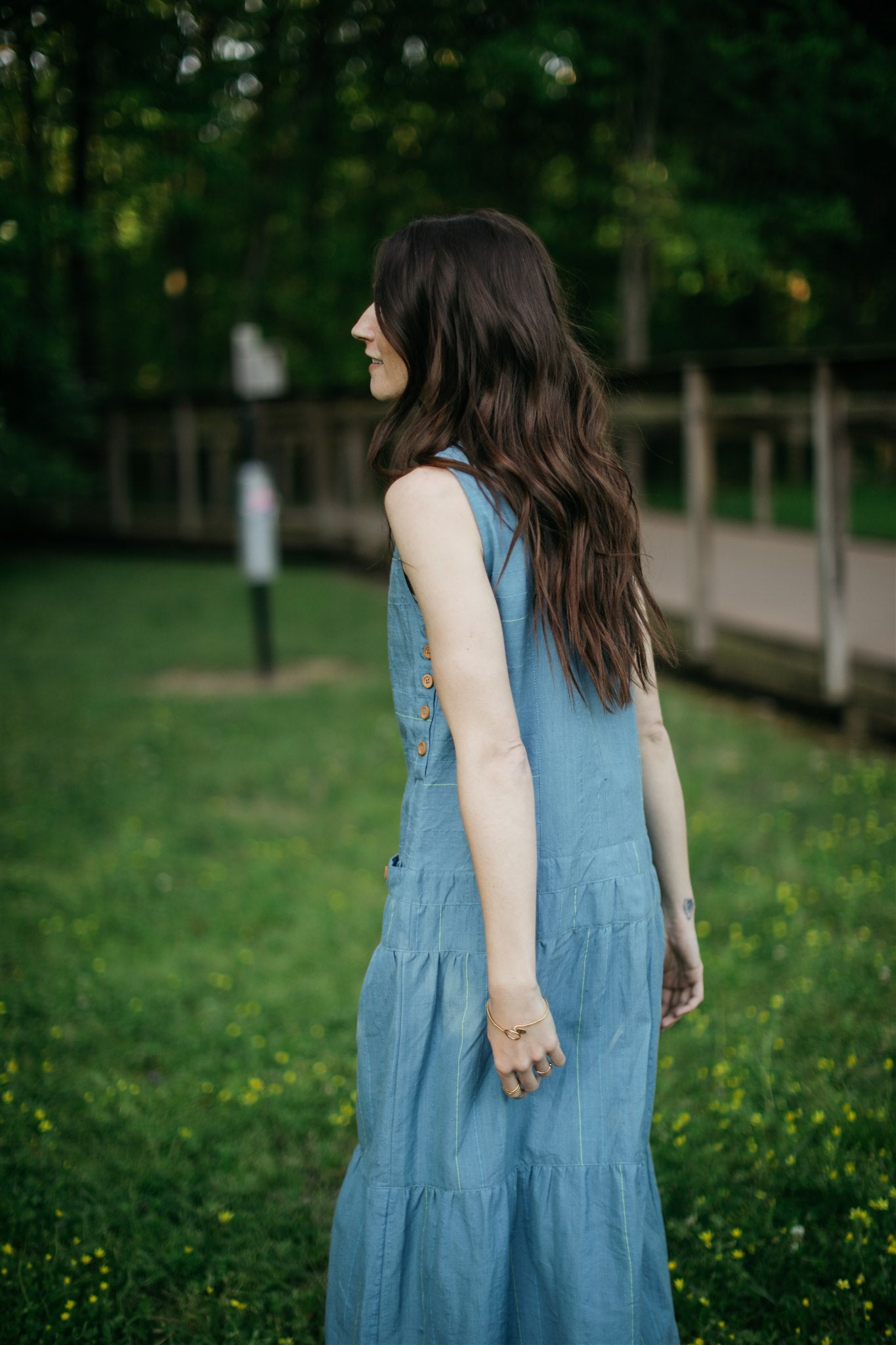 Handwoven Bina Dress in Cobalt Blue - Pre-Order 2/30