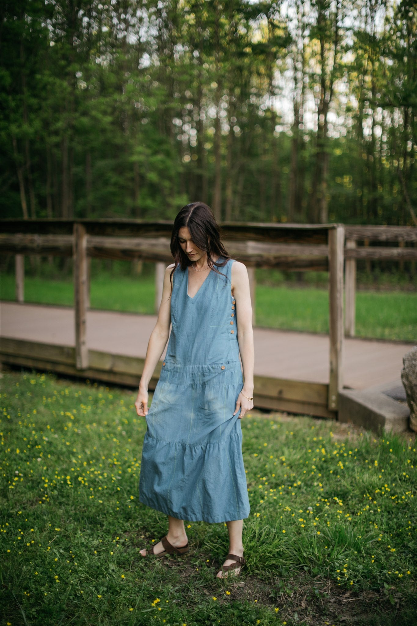 Handwoven Bina Dress in Cobalt Blue - Pre-Order 2/30