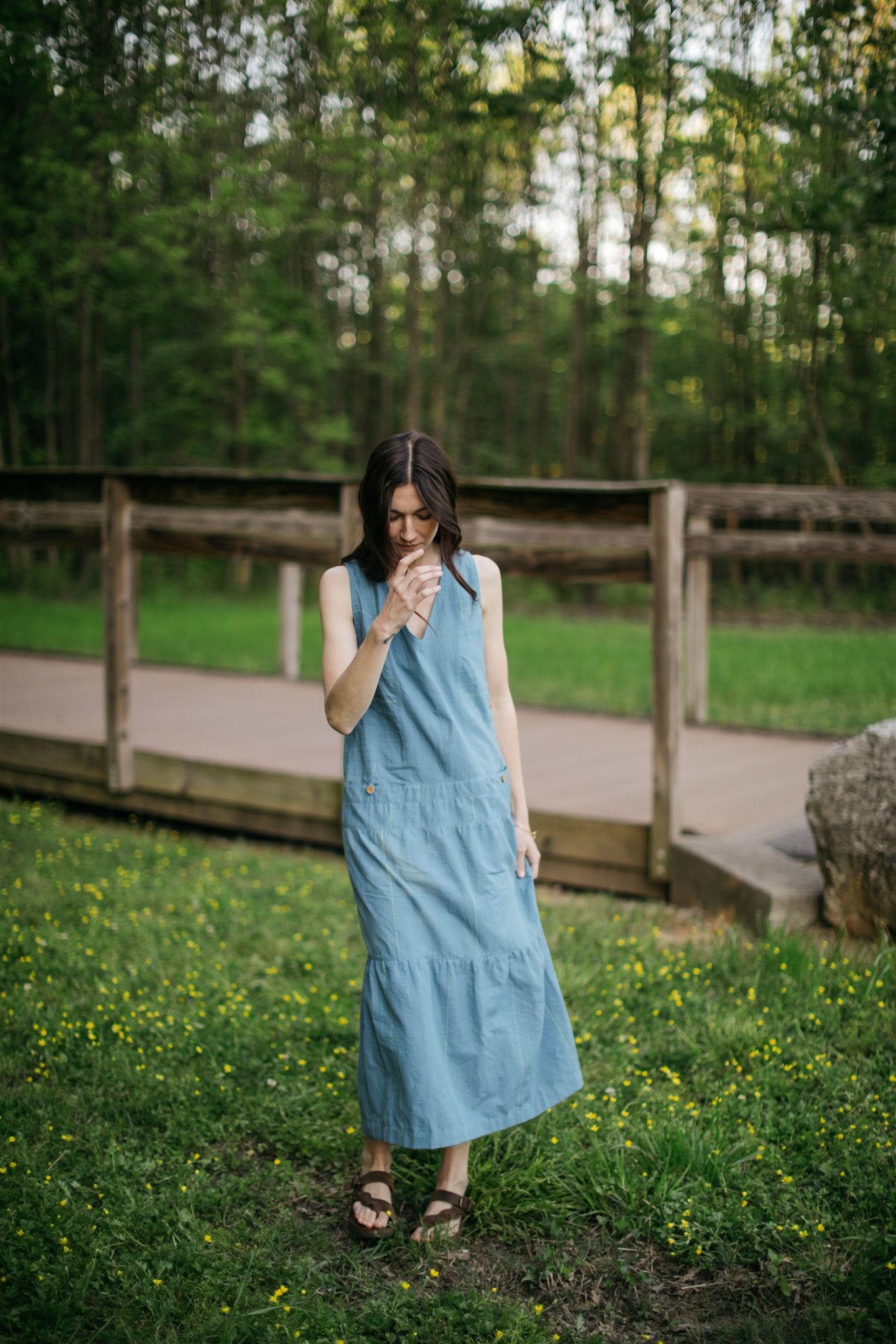 Handwoven Bina Dress in Cobalt Blue - Pre-Order 2/30