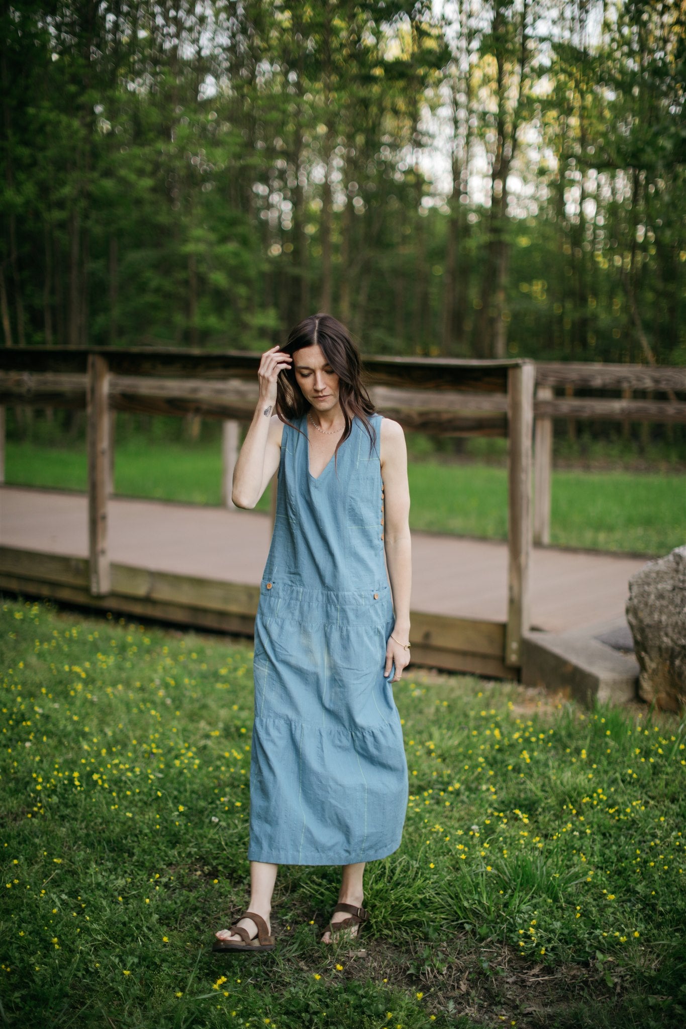 Handwoven Bina Dress in Cobalt Blue - Pre-Order 2/30