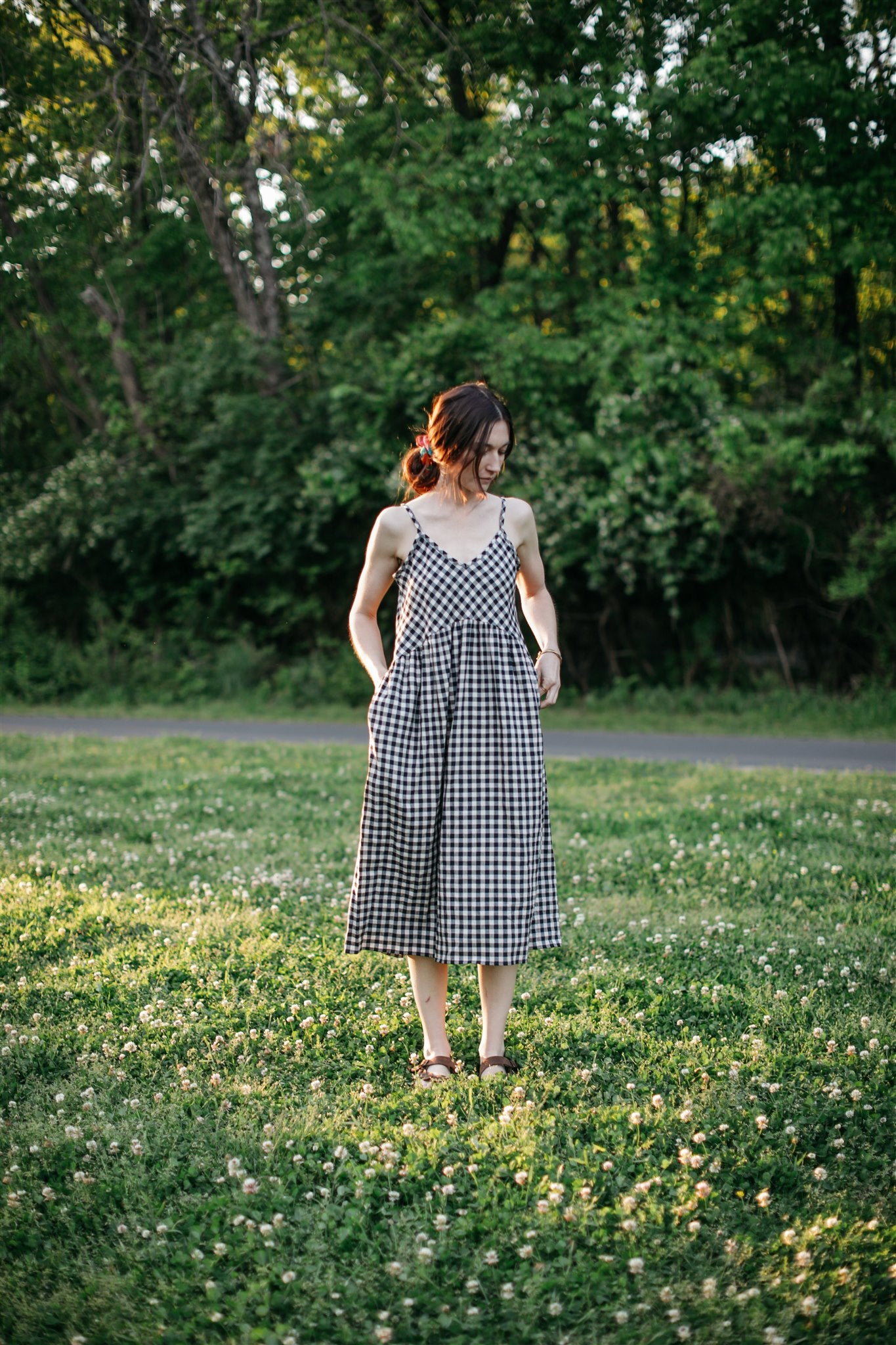 Faro Dress in Recycled Black and White Gingham - Pre-Order 2/30