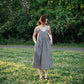 Faro Dress in Black and White Gingham Cotton Made to Order