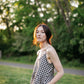 Faro Dress in Black and White Gingham Cotton Made to Order