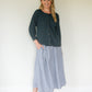 Tina Triangle Knit Cotton Cardigan in Teal