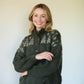 Imogene Oversized Wool Henley in Fern Made to Order