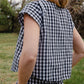 Katie Handwoven Cotton Set in Black and White Gingham