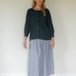 Tina Triangle Knit Cotton Cardigan in Teal