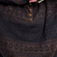 Imogene Oversized Wool Henley in Snowflake Print