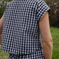 Katie Handwoven Cotton Set in Black and White Gingham