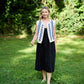 Faro Dress in Black Handwoven Cotton