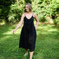 Faro Dress in Black Handwoven Cotton