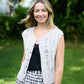 Maria Hand Knit Cotton Vest in Cream