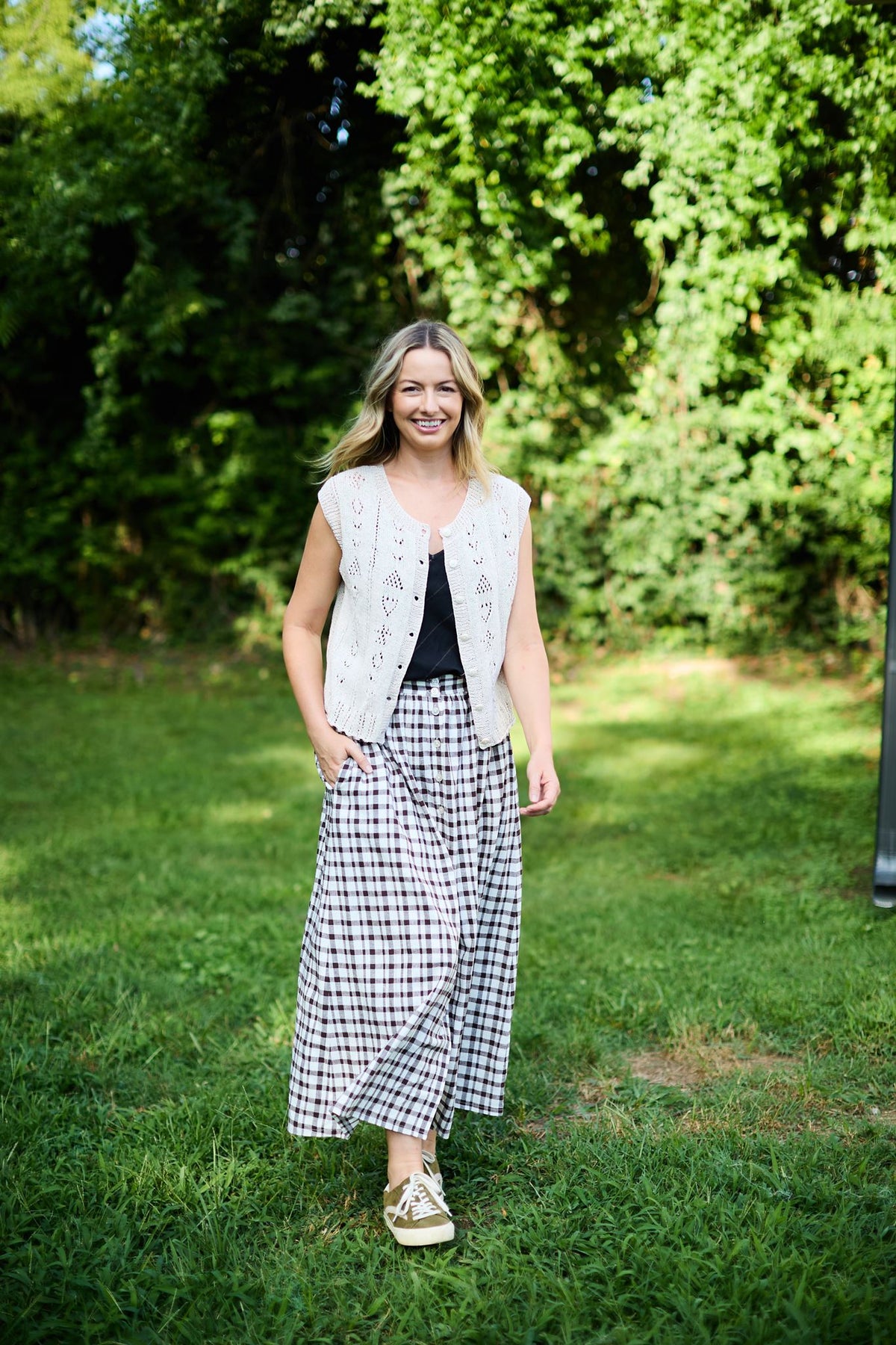 Perry Gathered Midi Skirt